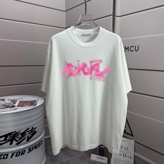 Dior Pink Graffiti Logo T-Shirt
